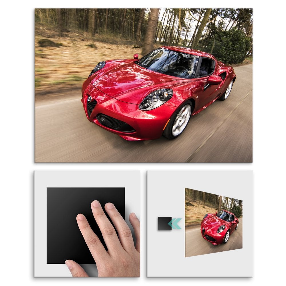 Plakat metalowy czerwona Alfa Romeo L