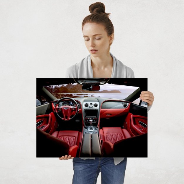 Plakat metalowy ekstrawagancja Bentleya L