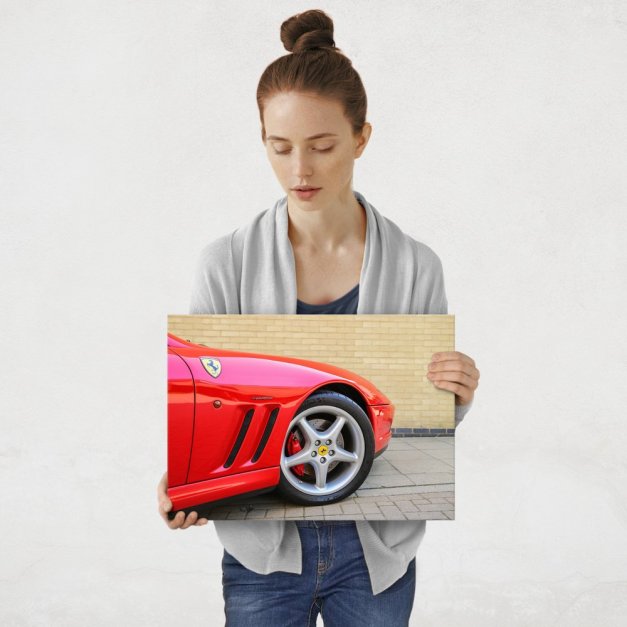 Plakat metalowy czerwone Ferrari M