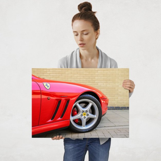 Plakat metalowy czerwone Ferrari L
