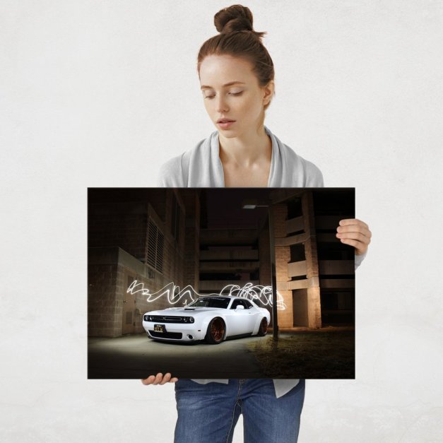 Plakat metalowy Dodge po tuningu L