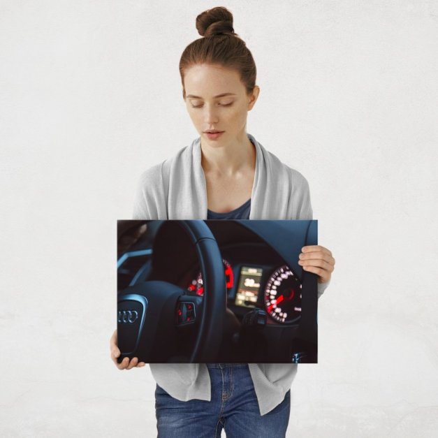 Plakat metalowy budzik Audi M