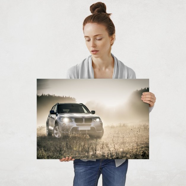 Plakat metalowy suv BMW L