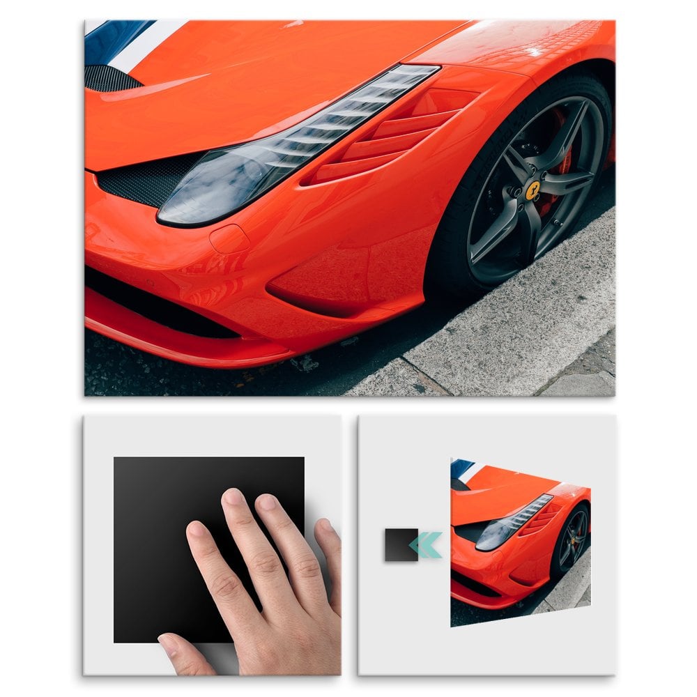 Plakat metalowy pomaraczowe Ferrari M