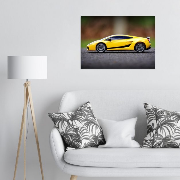 Plakat metalowy żółte Lamborghini L