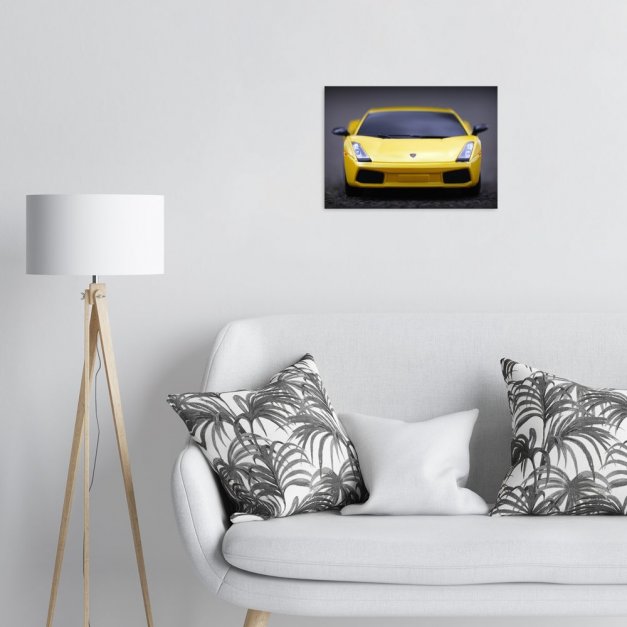 Plakat metalowy żółte Lamborghini M