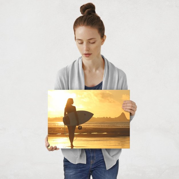 Plakat metalowy surferka M