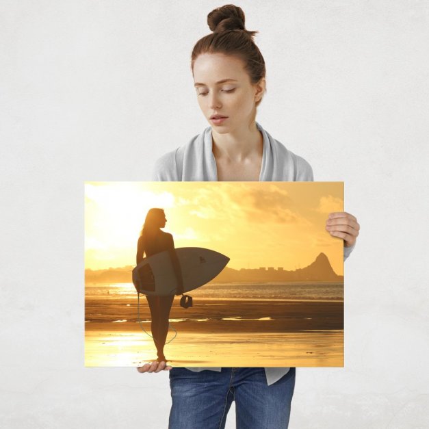 Plakat metalowy surferka L