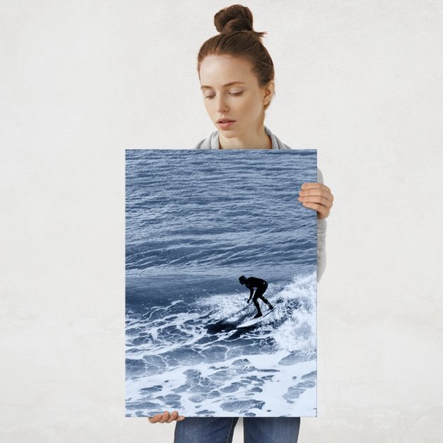 Plakat metalowy surfowanie L