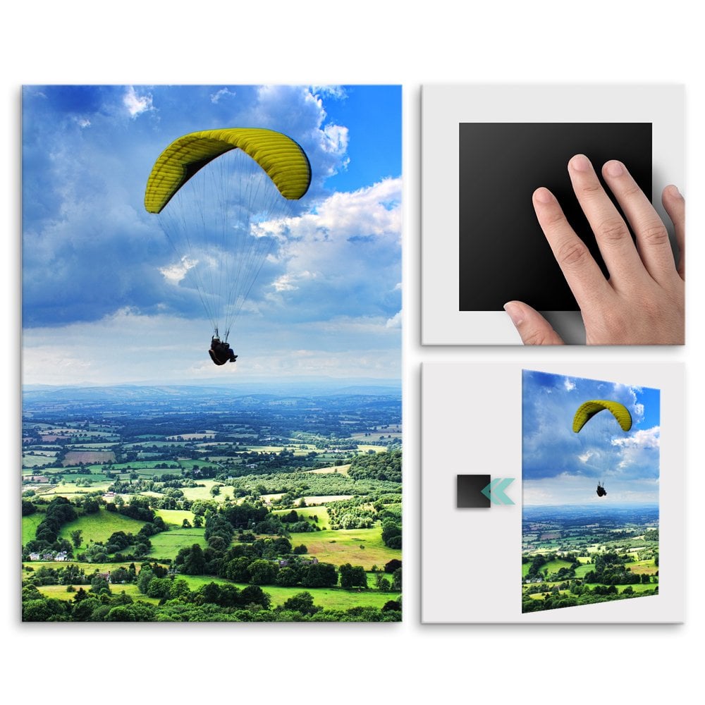 Plakat metalowy skok ze spadochronem L