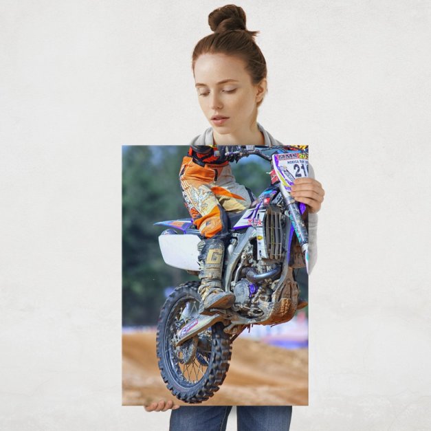 Plakat metalowy motocross L