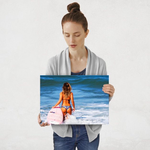 Plakat metalowy surferka M