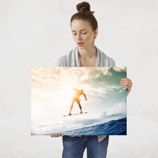 Plakat metalowy wakeboarding L