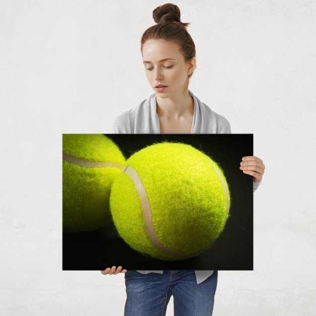 Plakat metalowy piłki do tenisa ziemnego L