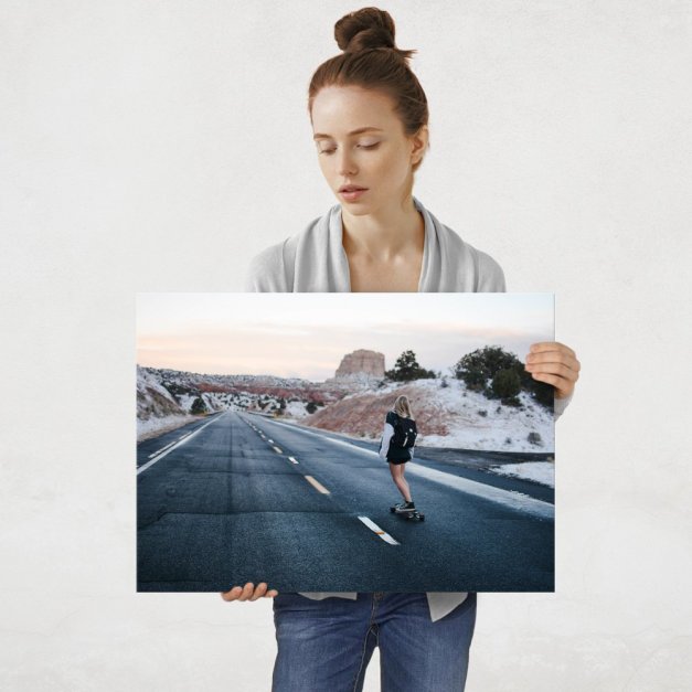 Plakat metalowy longboarding L