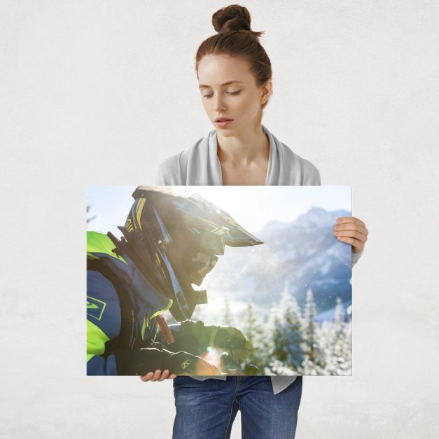 Plakat metalowy przygoda w zimowym klimacie L