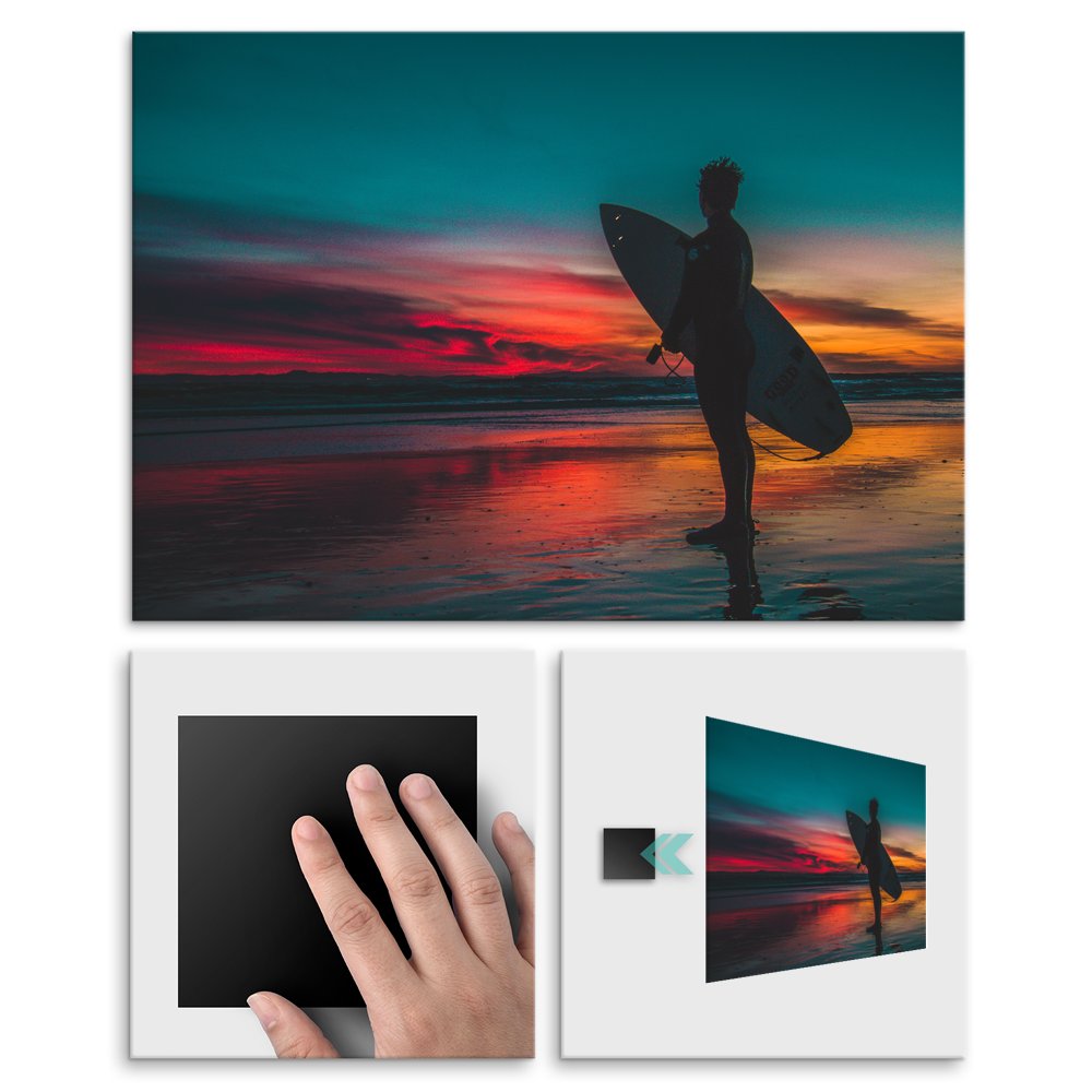 Plakat metalowy surfer L