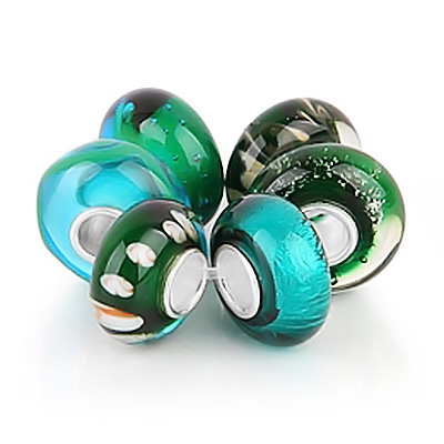 Zestaw Koralikw Charms 925 ZIELONA MAGIA