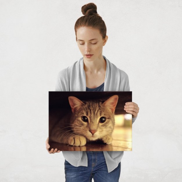 Plakat metalowy kocie oczy M
