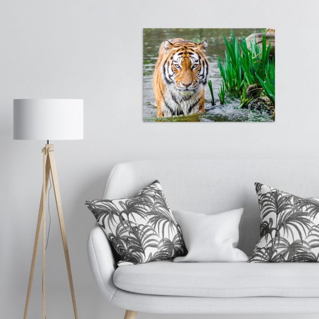 Plakat metalowy tygrys L