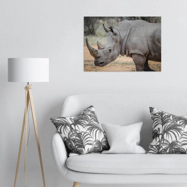 Plakat metalowy nosorożec L