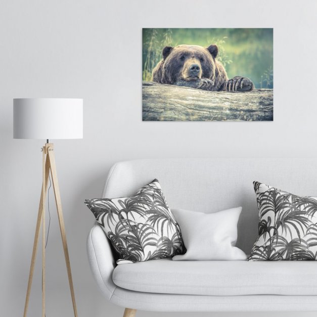 Plakat metalowy grizzly L