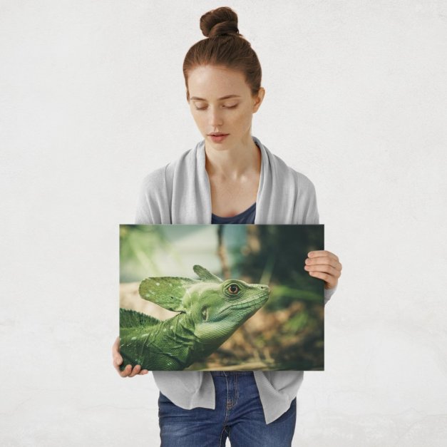Plakat metalowy iguana M