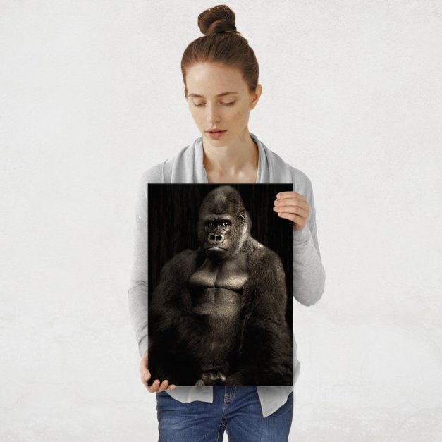 Plakat metalowy goryl M