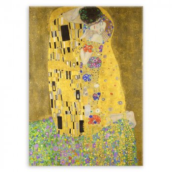 Plakat metalowy Gustav Klimt Pocałunek M