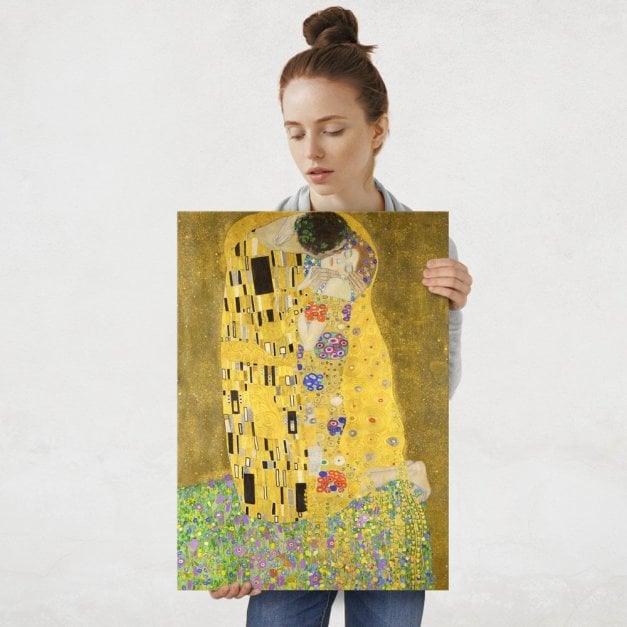 Plakat metalowy Gustav Klimt Pocałunek L