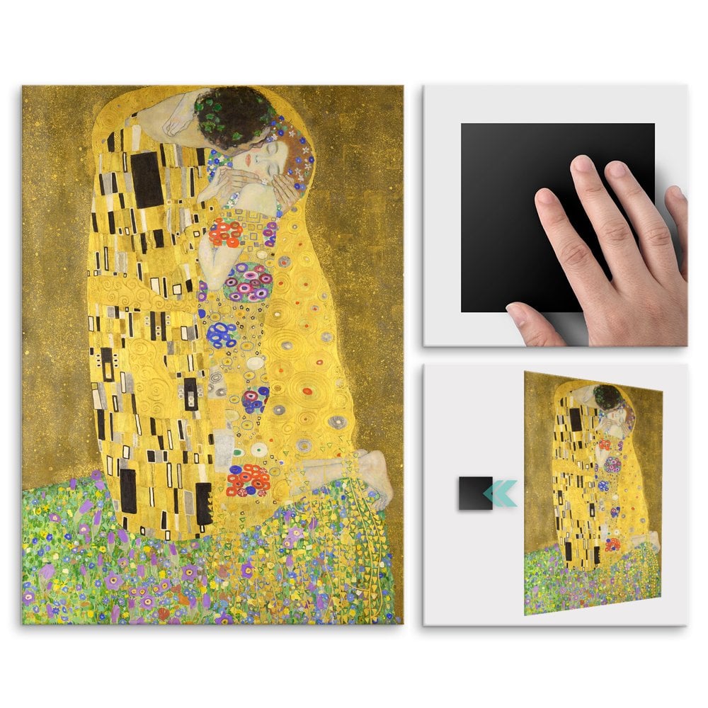Plakat metalowy Gustav Klimt Pocaunek L