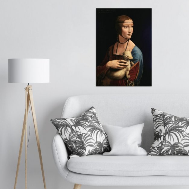 Plakat metalowy Leonardo da Vinci Dama z gronostajem L