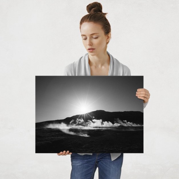 Plakat metalowy naturalne drapacze chmur L