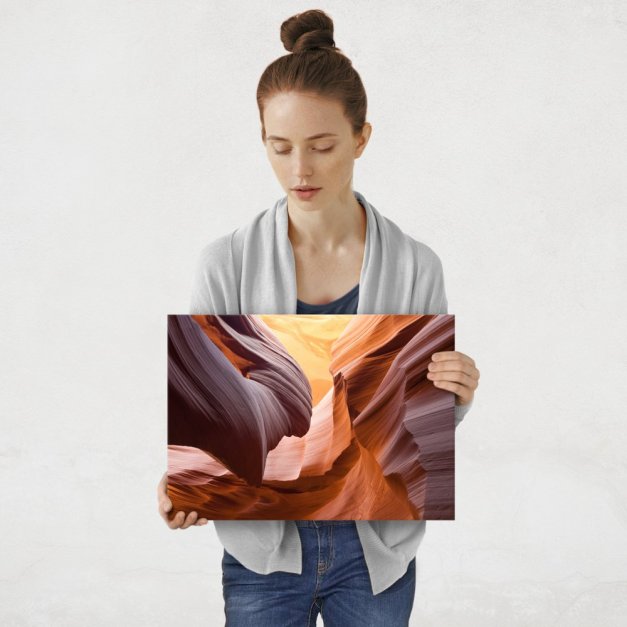 Plakat metalowy asymetria gór M