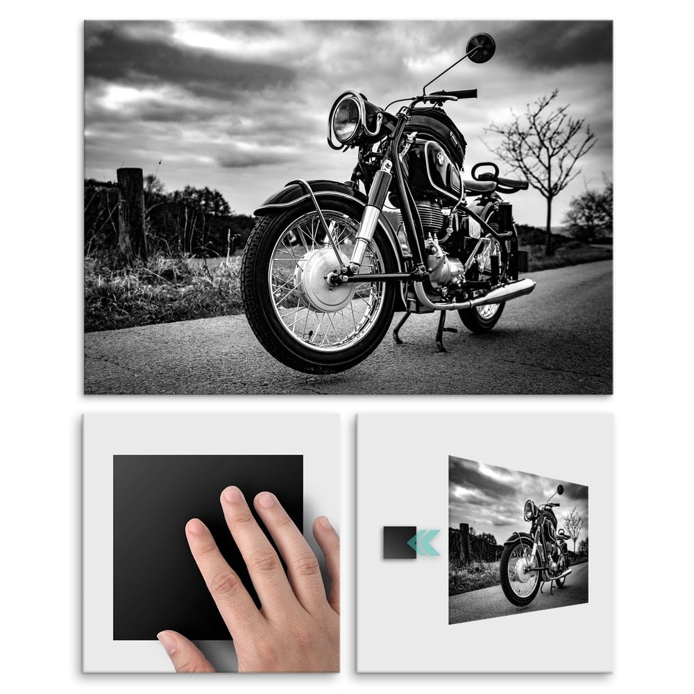 Plakat metalowy czarno-biaa klasyka BMW L