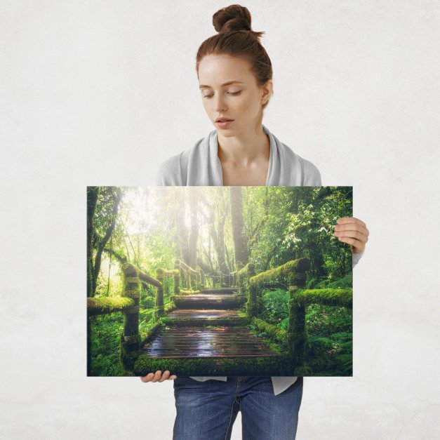 Plakat metalowy leśna ścieżka L