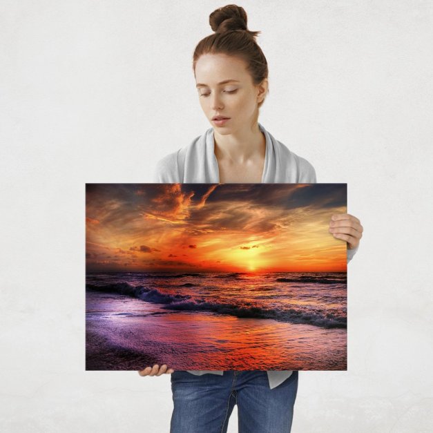 Plakat metalowy zmysłowość nadmorskich klimatów L