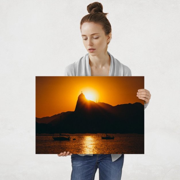 Plakat metalowy widok w rio de janerio L