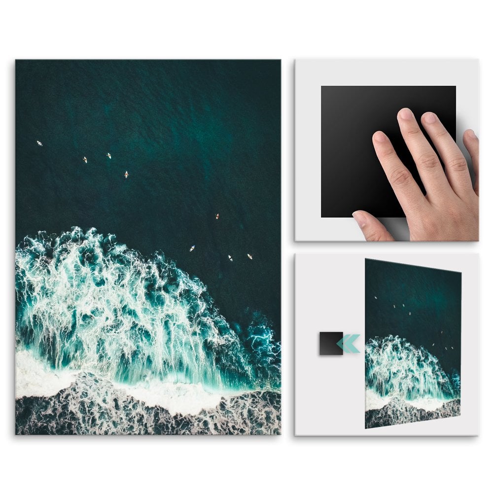 Plakat metalowy potne fale L