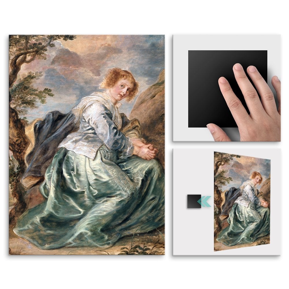 Plakat metalowy Peter Paul Rubens Hagar in the Desert L