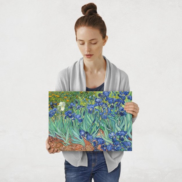 Plakat metalowy Irises Vincent van Gogh M