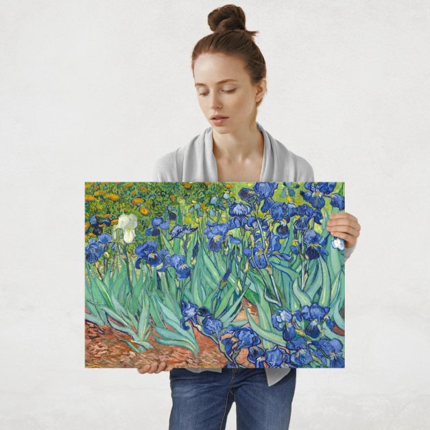 Plakat metalowy Irises Vincent van Gogh L