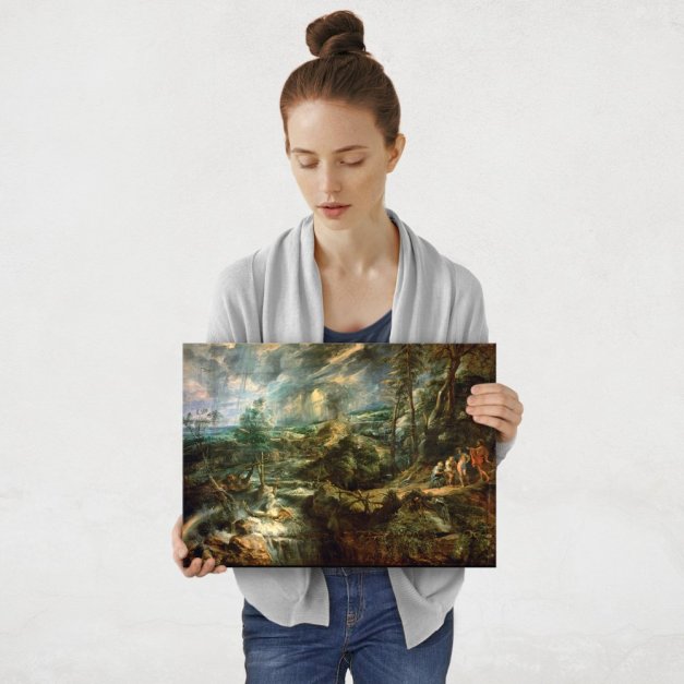 Plakat metalowy Peter Paul Rubens Landscape with Philemon and Baucis M