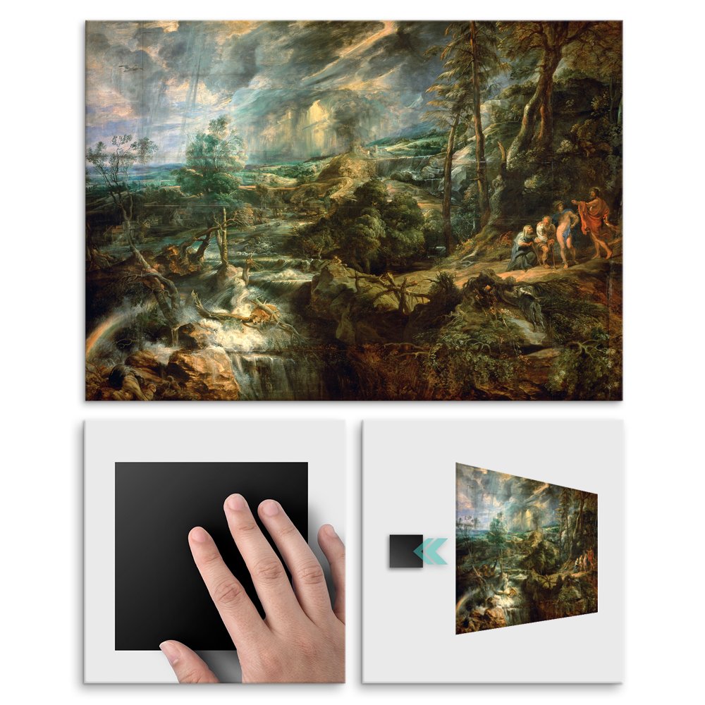 Plakat metalowy Peter Paul Rubens Landscape with Philemon and Baucis M