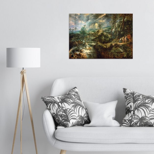 Plakat metalowy Peter Paul Rubens Landscape with Philemon and Baucis L