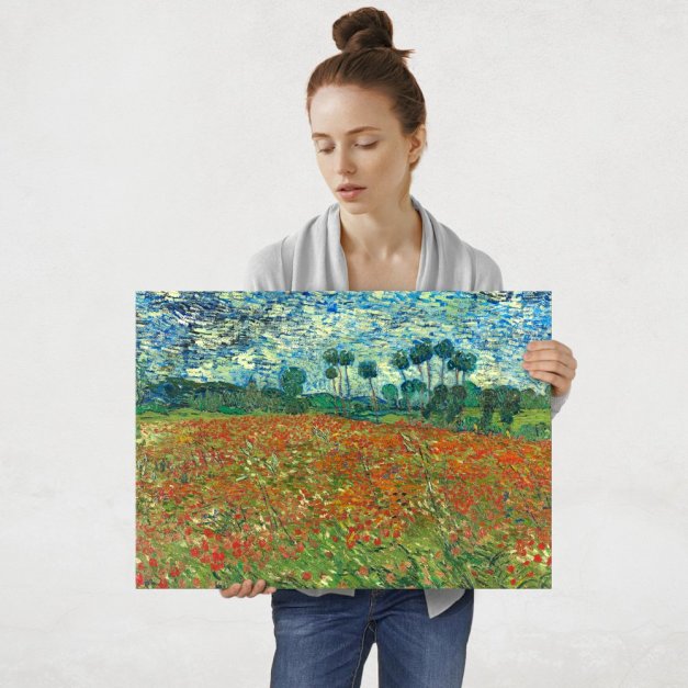 Plakat metalowy Vincent van Gogh Poppy field L