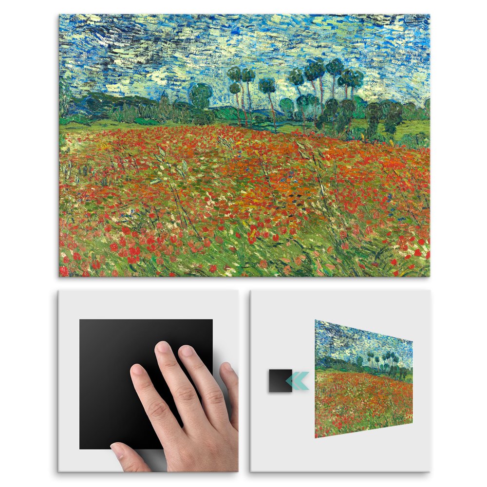 Plakat metalowy Vincent van Gogh Poppy field L