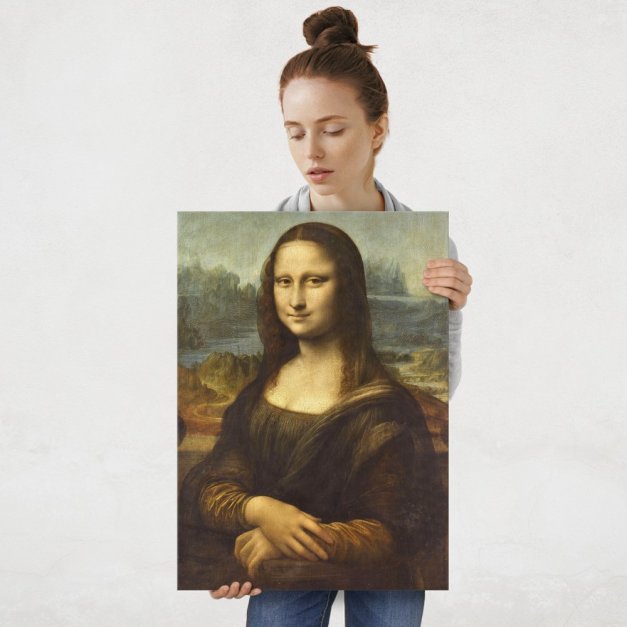 Plakat metalowy Leonardo da Vinci Monna Lisa, la Gioconda L