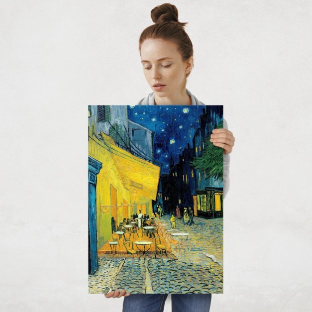 Plakat metalowy Vincent van GoghTerrace of a café at night L
