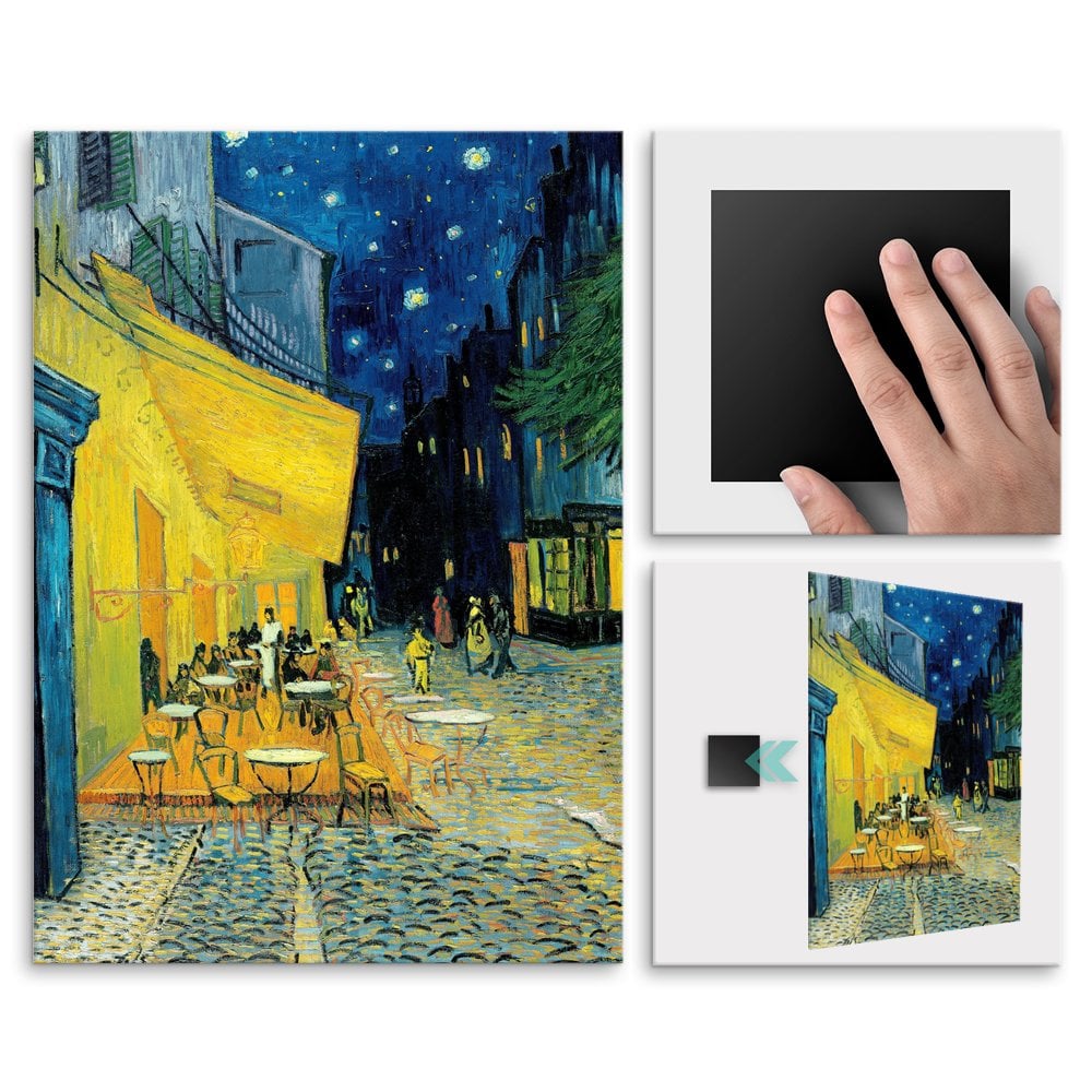 Plakat metalowy Vincent van GoghTerrace of a caf at night L